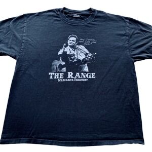Johnny Cash The Range Margarita Territory Black Graphic Shirt XL County Music